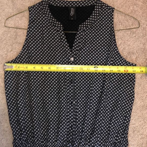 Gina Collective Black White Italian Sleeveless Jumpsuit, Size EU 42 US Large - Picture 11 of 13